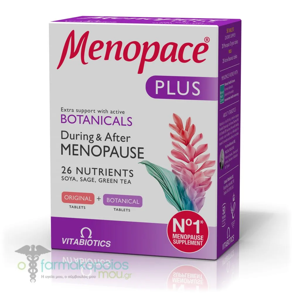 Vitabiotics Menopace Plus Original, 28tabs & Menopace Plus Botanical, 28tabs