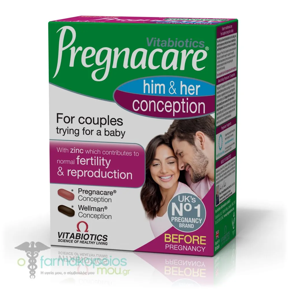 Vitabiotics Pregnacare His &amp; Her Conseption, 2x30tabs