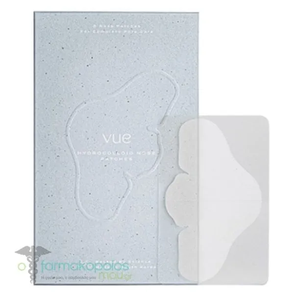 Vue Skin Hydrocolloid Υδροκολλοειδή Επιθέματα Καθαρισμού Μαύρων Πόρων Μύτης, 8τεμ