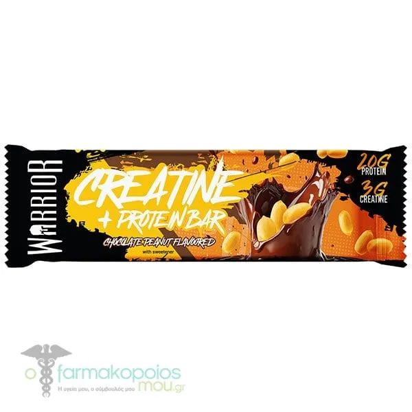 Warrior Creatine & Protein Μπάρα Κρεατίνης με Γεύση Chocolate Peanut, 75g