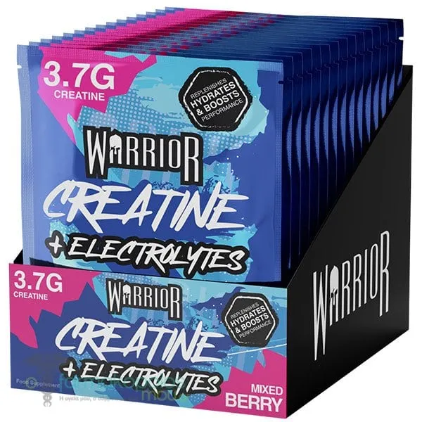 Warrior Creatine + Electrolytes με Γεύση Mixed Berry, 15sachets