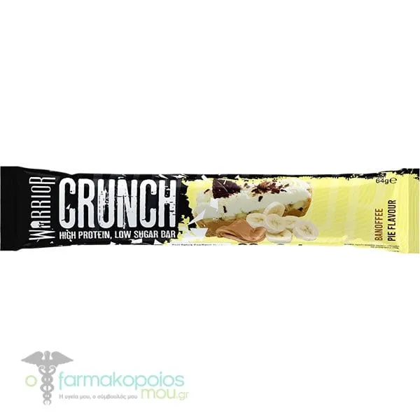 Warrior Crunch Μπάρα Πρωτεΐνης με Γεύση Banoffee Pie, 64g