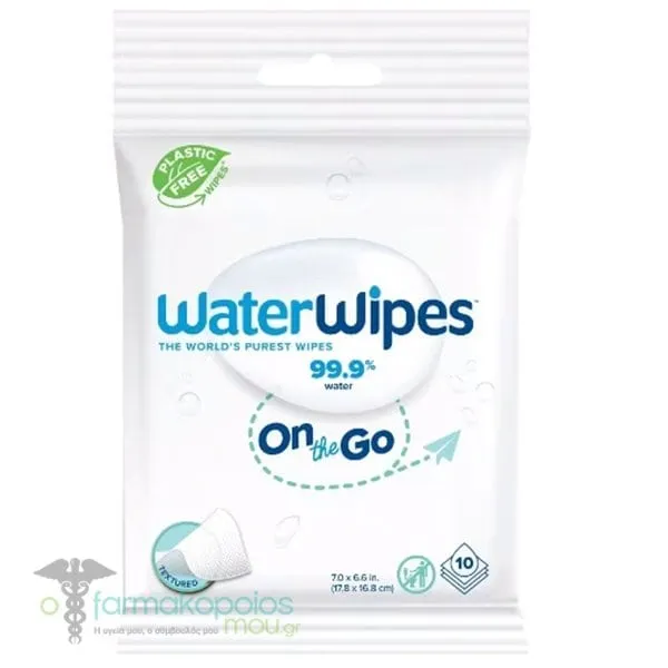WaterWipes On the Go Υγρά Μαντηλάκια, 10τεμ