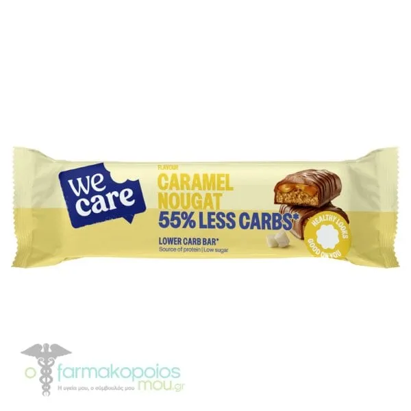 WeCare Caramel Nougat Barre Lower Carb, 36gr