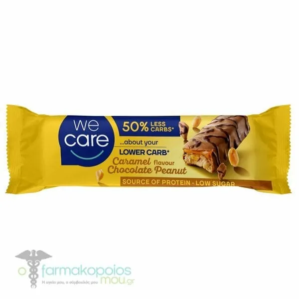 WeCare Chocolate Peanut Caramel Barre Lower Carb, 35gr