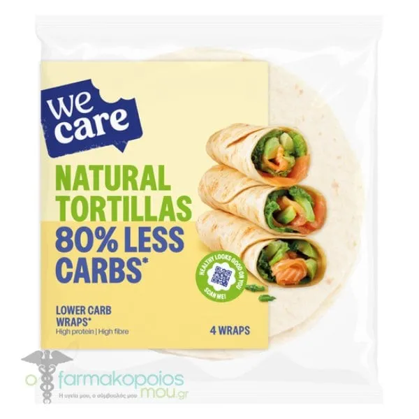 WeCare Tortilla Wraps Lower Carb, 4pcs