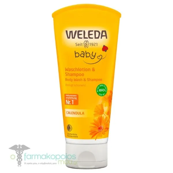 Weleda Baby Calendula Shampoo & Body Wash, 200ml