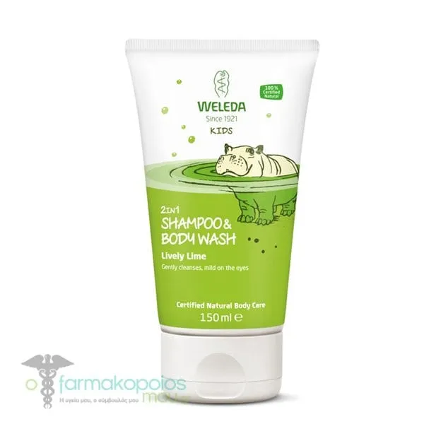 Weleda Kids 2in1 Shampoo & Body Wash Lime, 150ml