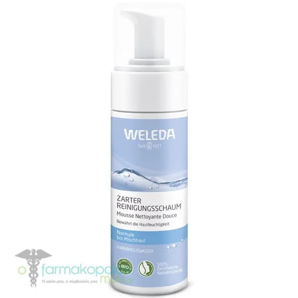 Weleda Mousse Nettoyante Douce Απαλός Αφρός Καθαρισμού Προσώπου για Κανονικές & Μικτές Επιδερμίδες, 150ml
