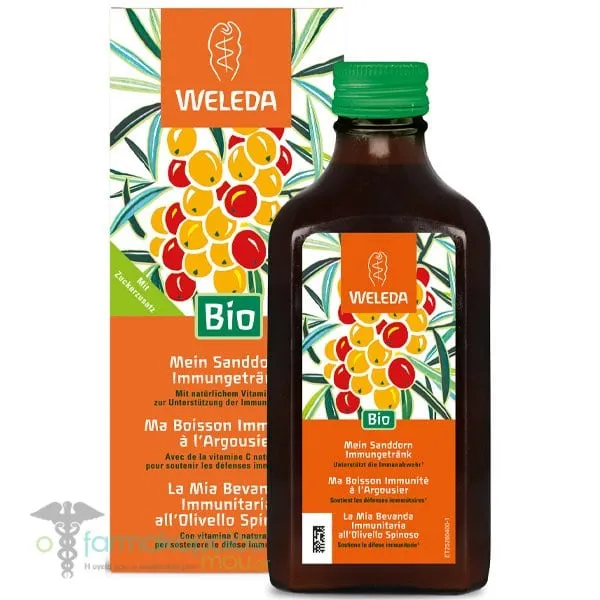 Weleda Sanddorn Immunsaft Sea Buckthorn Elixir with Vitamin C, 200ml
