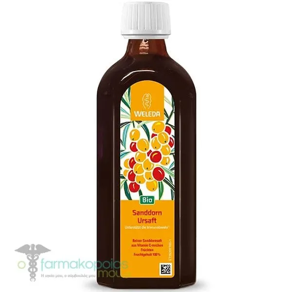 Weleda Sanddorn Ursaft Pure Hippophae Juice with Vitamin C, 200ml