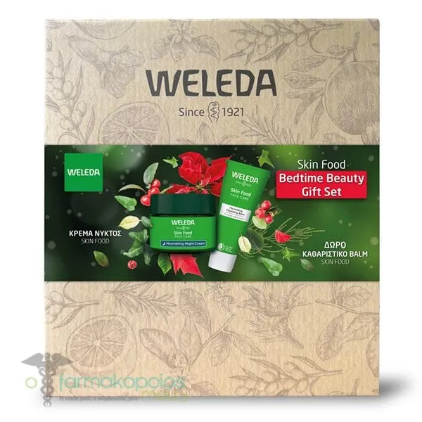 Weleda Skin Food Bedtime Beauty Gift Set Nourishing Night Cream, 40ml & Free Nourishing Cleansing Balm, 75ml, 1set