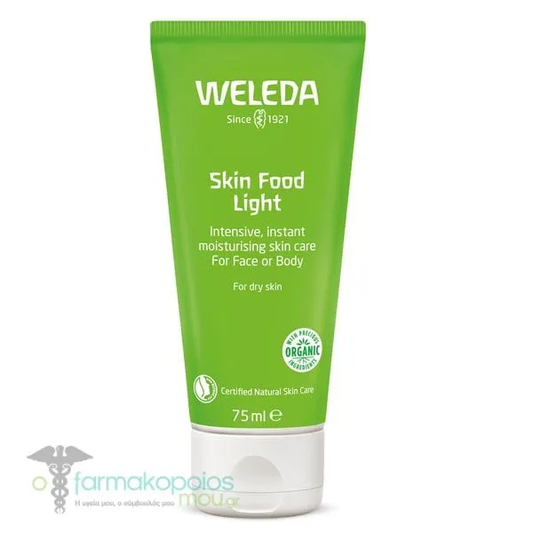 Weleda Skin Food Light Face & Body Cream for Dry Skin, 75ml