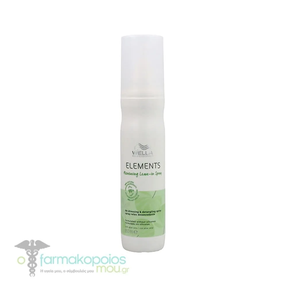 Wella Elements Σπρέι Αναζωογόνησης Μαλλιών Χωρίς Ξέβγαλμα,150 ml