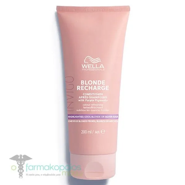 Wella Invigo Blonde Recharge Κρέμα Μαλλιών Αναζωογόνησης Χρώματος, 200ml