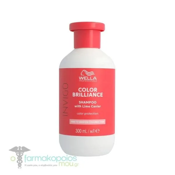 Wella Invigo Color Brilliance Shampoo with Lime Caviar for Fine to Medium Hair, 300ml