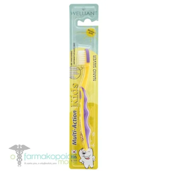 Welliant Toothbrush Multi-Action Kids Nano Silver, 1pc - Μώβ