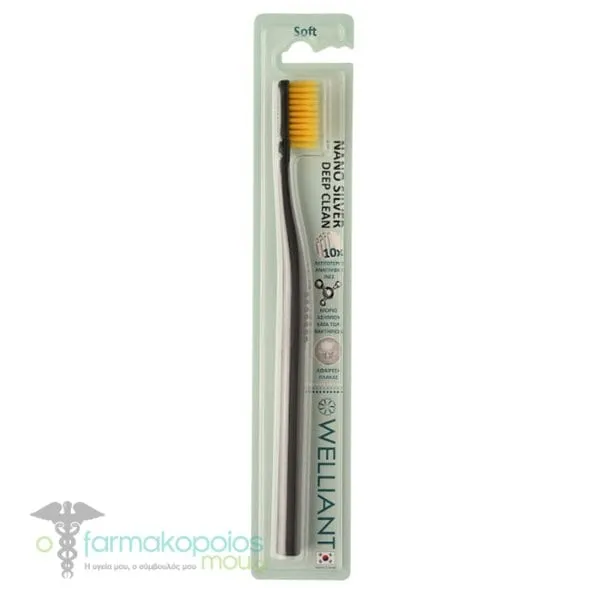 Welliant Toothbrush Soft A-1 Nano Silver Deep Clean, 1pc - 002 Μαύρο