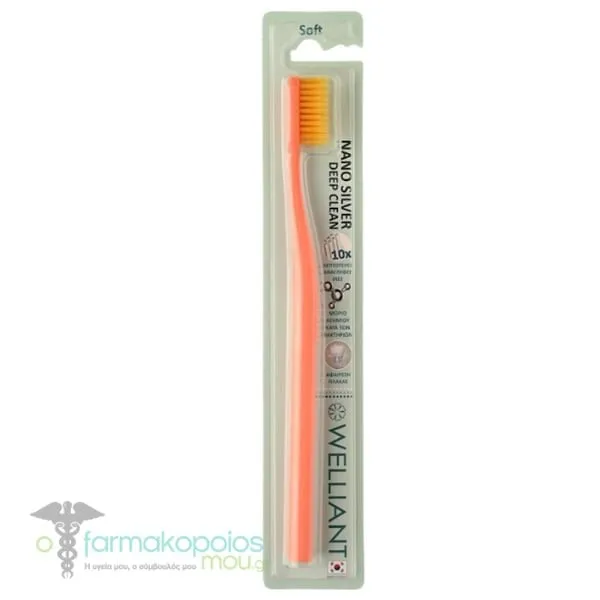 Welliant Toothbrush Soft A-1 Nano Silver Deep Clean, 1pc - Σομόν