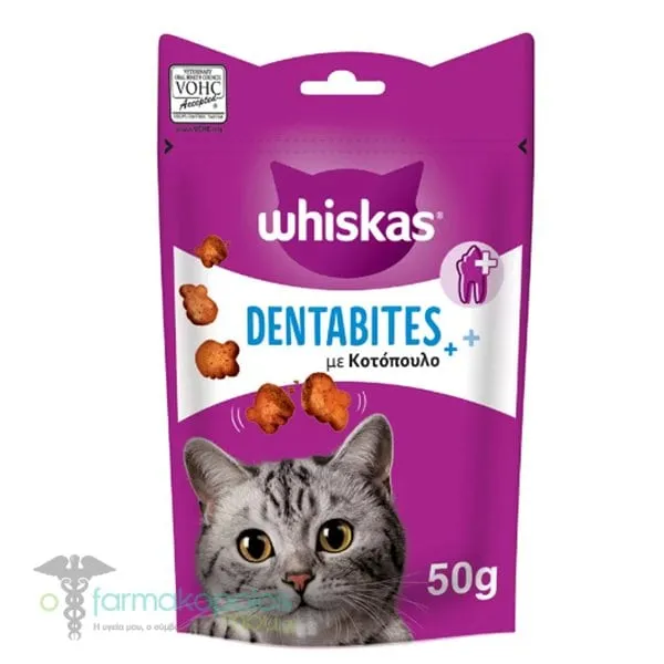 Whiskas Dentabites Healthy Treats for Cat's Teeth with Chicken, 50gr