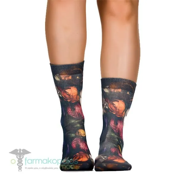 Wigglesteps Lady Socks, 1 pair - Flower Paint