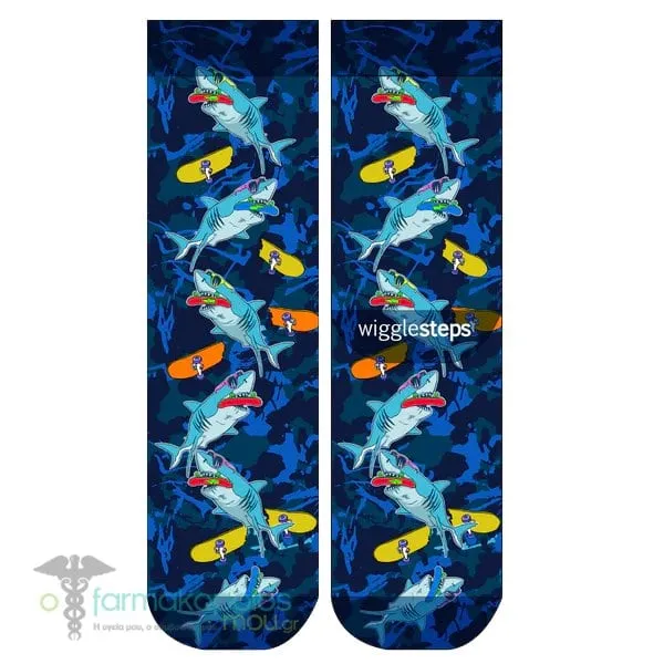 Wigglesteps Men's Socks, 1 pair - Sporty Shark