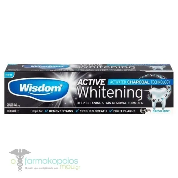 WISDOM CHARCOAL WHITENING TP 100ML