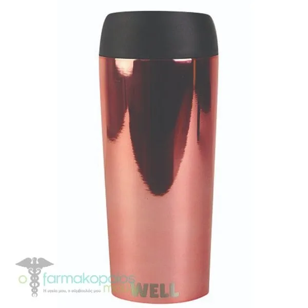 Woodway Well Flask  Stainless Steel Rose Gold Chrome, 450ml