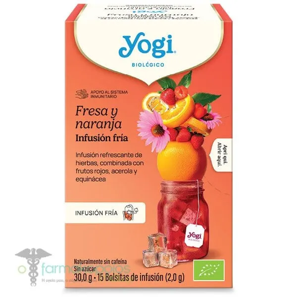 Yogi Tea Βιολογικό Τσάι Cold Brew Φράουλα & Πορτοκάλι, 15x2g