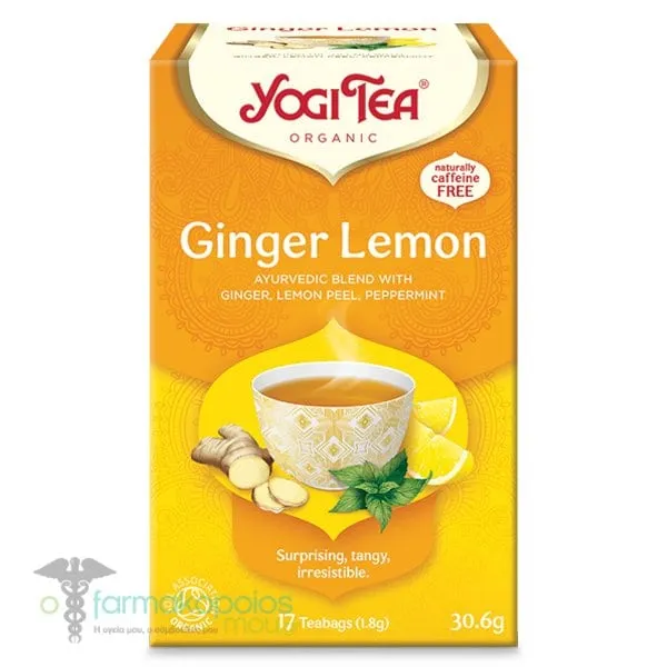 Yogi Tea Ginger-Lemon, 17 Teabags, 30.6g