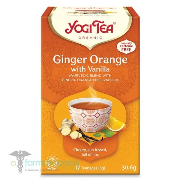 Yogi Tea Ginger Orange With Vanilia, 17 Teabags, 30,6g