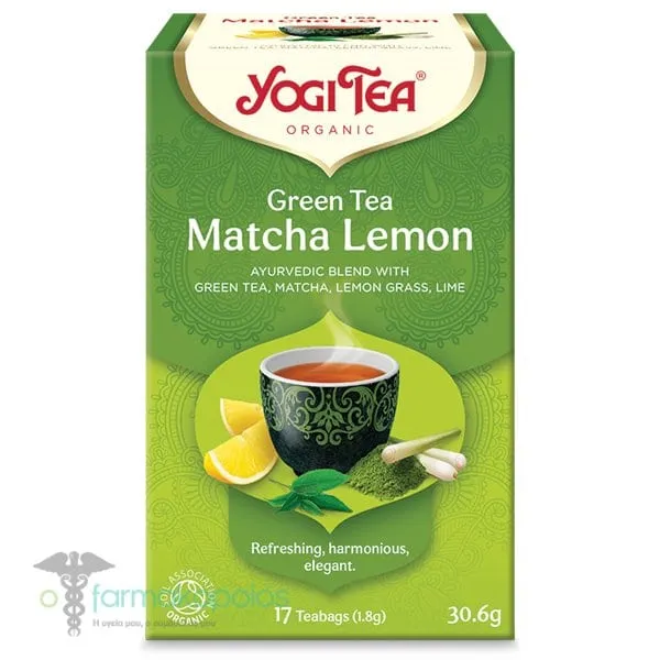 Yogi Tea Green Tea Matcha Lemon, 17 Teabags, 30.6g
