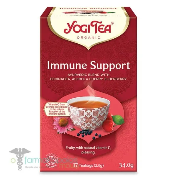 Yogi Tea Immune Support Αφέψημα για Ενίσχυση του Ανοσοποιητικού, 17x2g