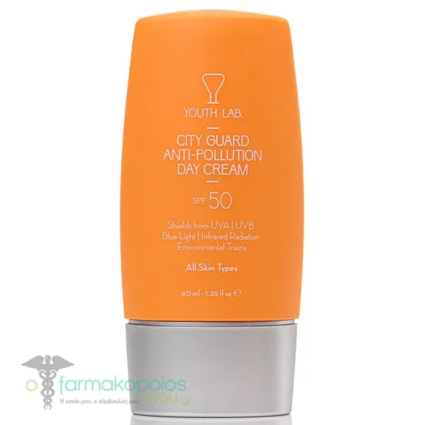 Youth Lab. City Guard Anti-Pollution Κρέμα Hμέρας SPF50, 40ml