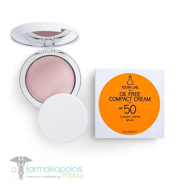 Youth Lab. Oil Free Compact Cream Αντηλιακή Κρέμα Προσώπου Ανοιχτής Απόχρωσης SPF50, 10g
