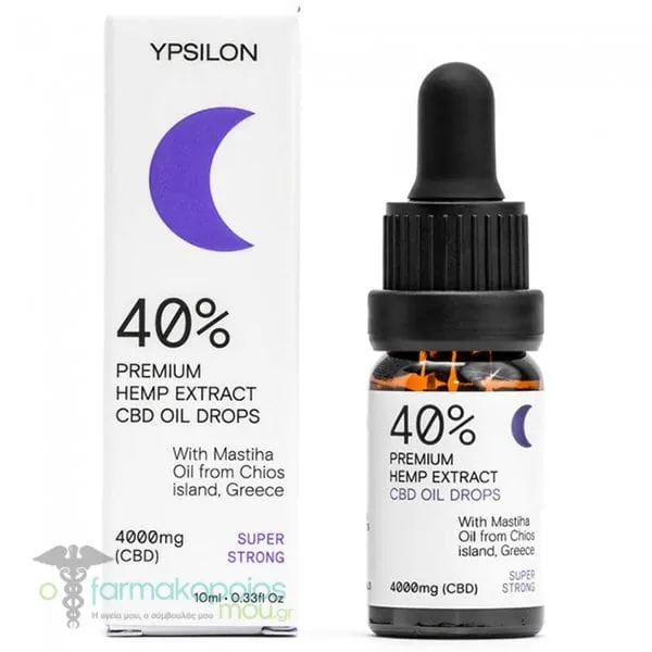 Ypsilon 40% (4000mg) “SUPER STRONG” CBD Oil with Chios Mastic Oil, 10ml