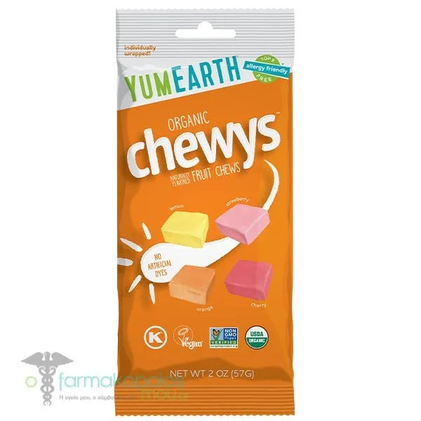Yumearth Organic Chewys Φρουτοκαραμέλες, 57g