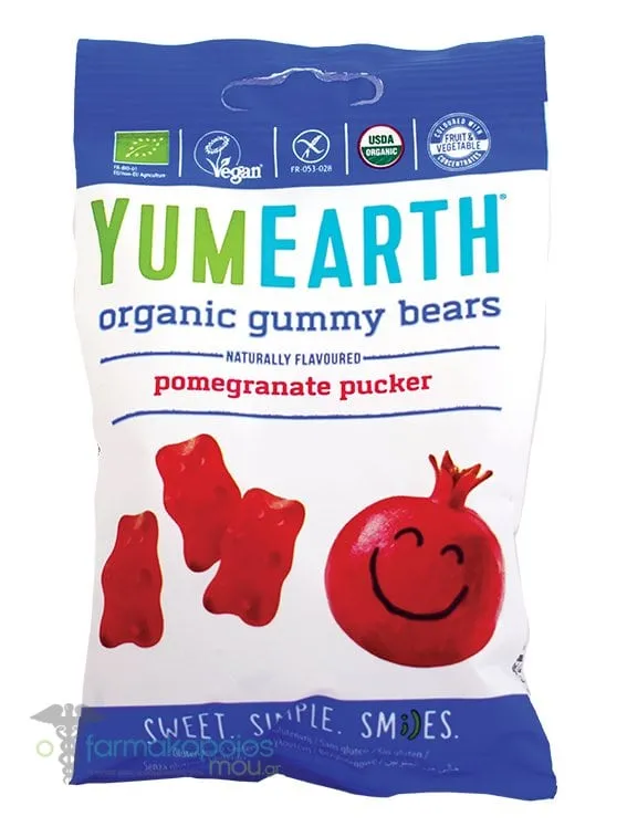 Yumearth Organic Gummy Bears, 50gr