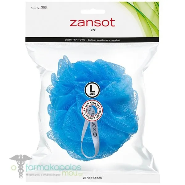 Zan Sot (11.102) Σφουγγάρι Τούλι Μέγεθος Large, 1τεμ - μπλε