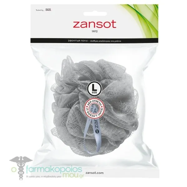 Zansot (11.102) Mesh Sponge Large, 1pc - Γκρί