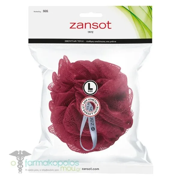 Zansot (11.102) Mesh Sponge Large, 1pc - Κόκκινο