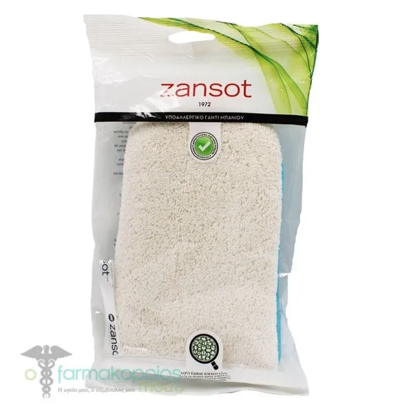 Zan Sot (12.101) Hypoallergenic Bath Glove Double, 1pc - Μπλέ