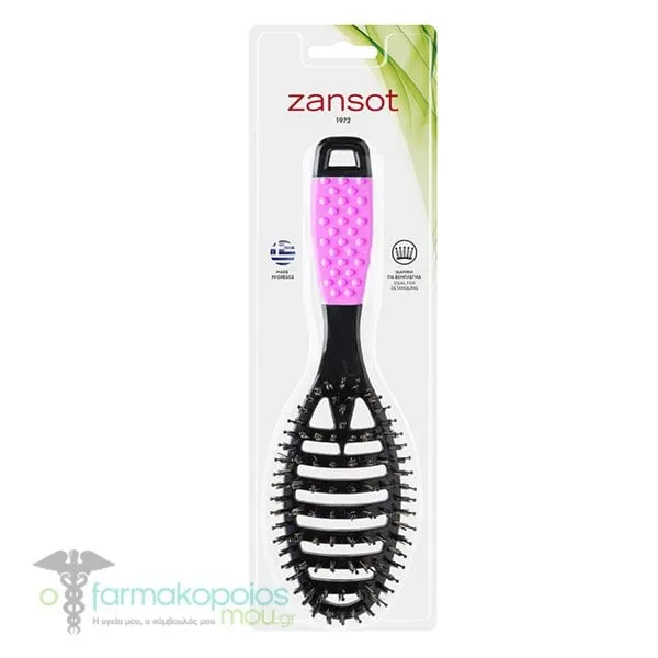 Zan Sot (15.203) Hair Brush Airbrush Oval Medium, 1pc - Φούξια