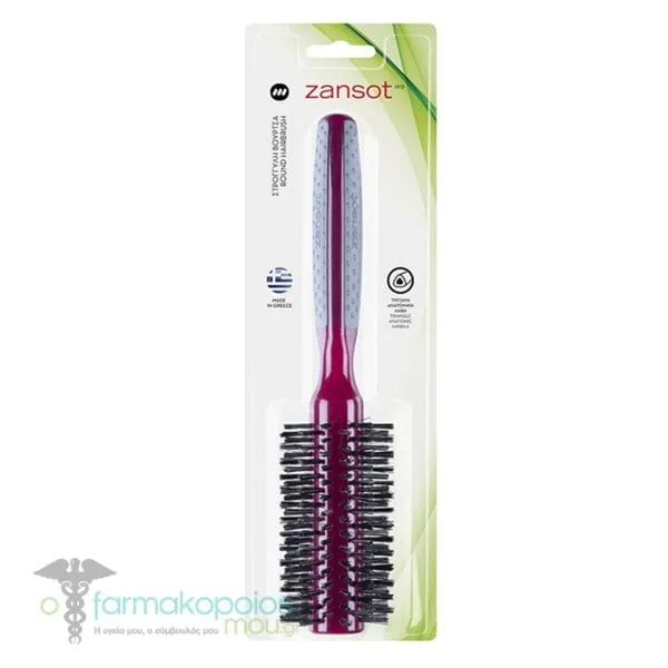 Zan Sot 15.301 Αnatomic Round Hairbrush 15mm, 1pc - Φούξια