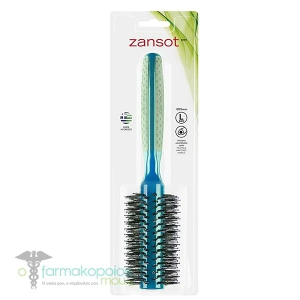 Zan Sot 15.303 Βούρτσα Μαλλιών Στρογγυλή Anatomic 25mm, 1τεμ - Γαλάζιο