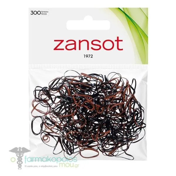 Zan Sot 18.111 Mini Hair Bands, 300pcs - Μαύριο Καφέ