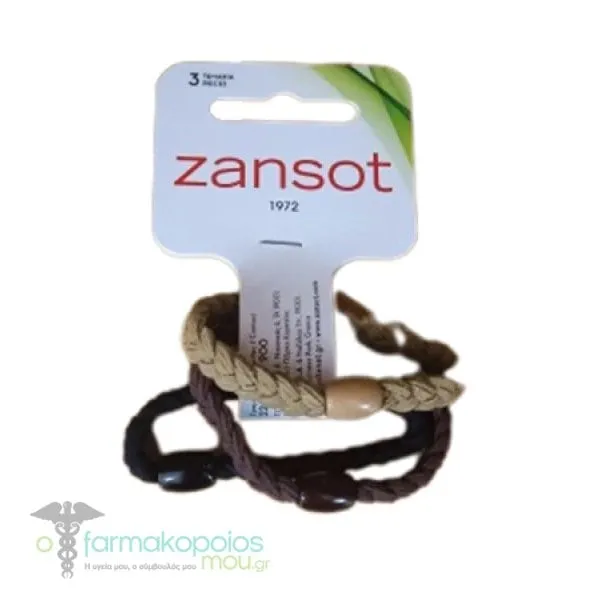 Zan Sot 18.147 Λάστιχάκια Μαλλιών Πλεξούδα με Χάντρα, 3τεμ