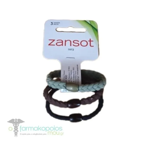 Zan Sot 18.147 Λάστιχάκια Μαλλιών Πλεξούδα με Χάντρα, 3τεμ