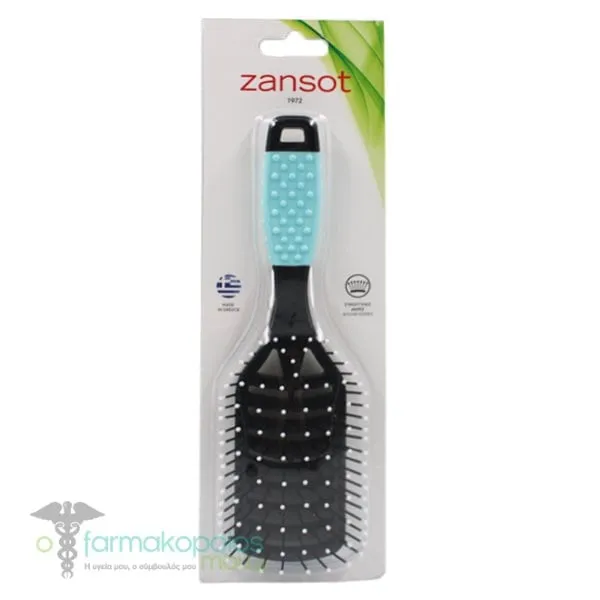 Zansot (15.204) Airbrush for hair Square Large, 1pc - Μαύρο-Γαλάζιο