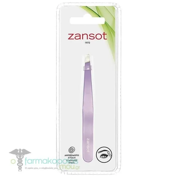 Zansot (20.532) Eyebrow Tweezers Slant, 1pc - Μώβ